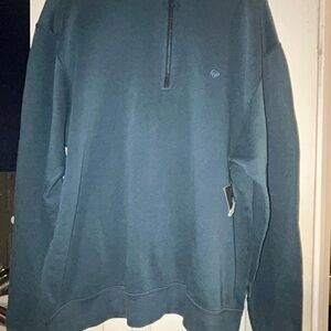 Wolverine Men's Teal Half-Zip Sweatshirt